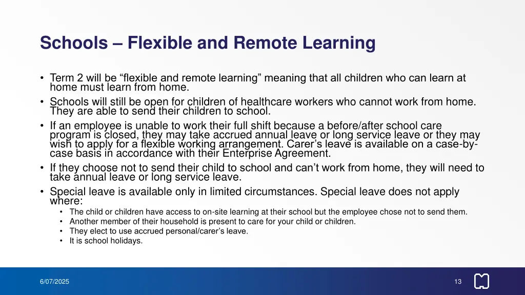schools flexible and remote learning
