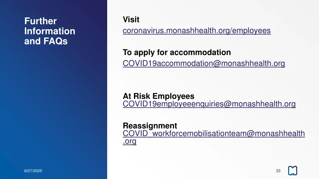 visit coronavirus monashhealth org employees