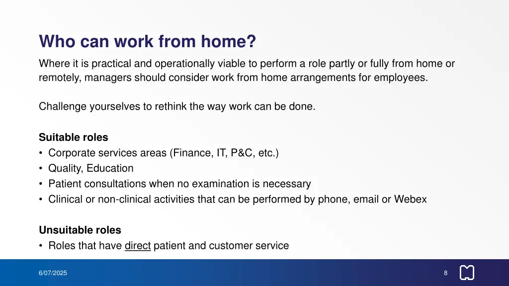 who can work from home
