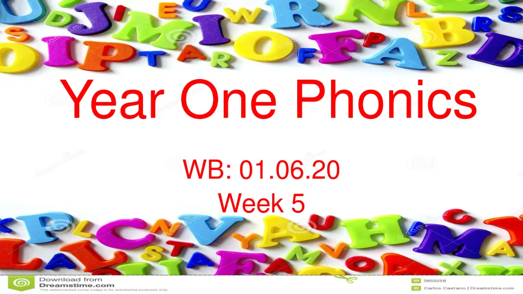 year one phonics
