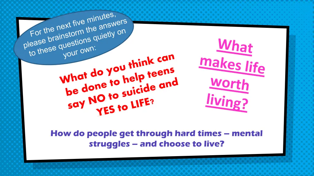how do people get through hard times mental