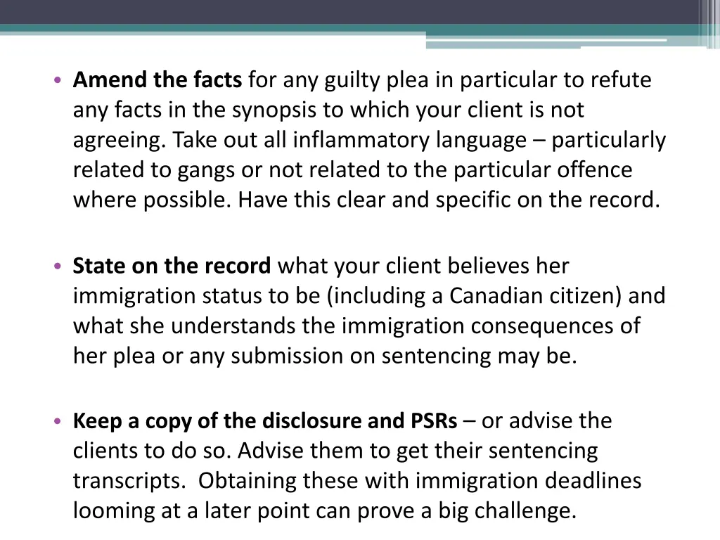 amend the facts for any guilty plea in particular