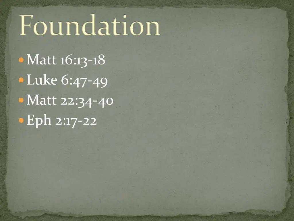 foundation