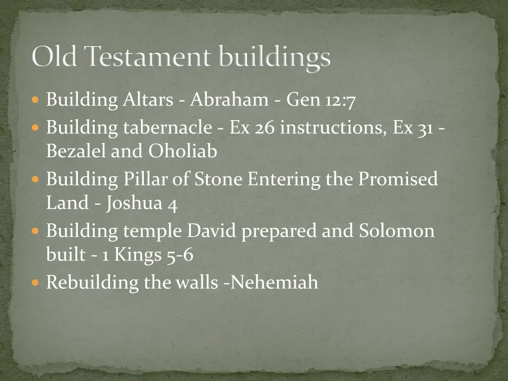 old testament buildings