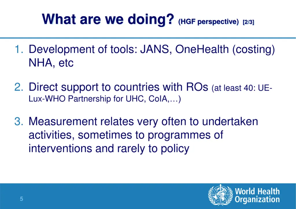 what are we doing hgf perspective 2 3