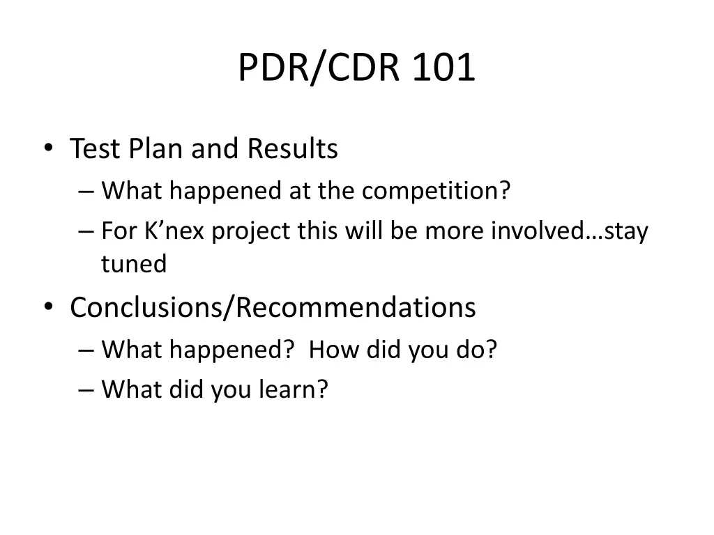 pdr cdr 101 8