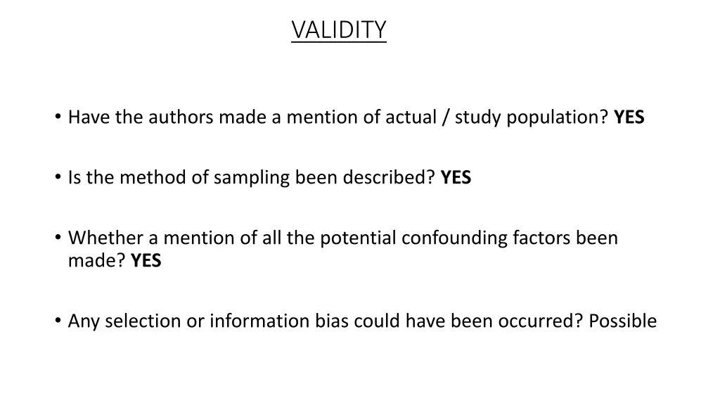 validity
