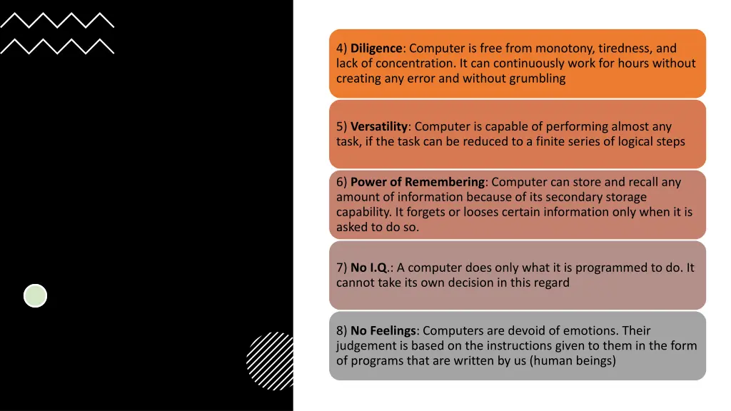 4 diligence computer is free from monotony