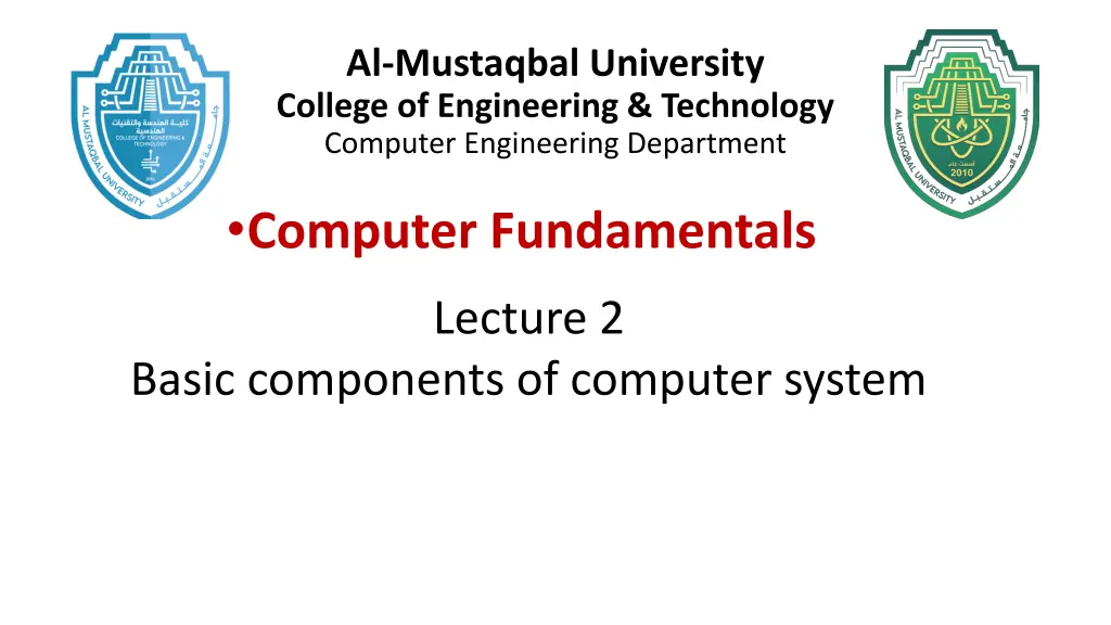 al mustaqbal university college of engineering