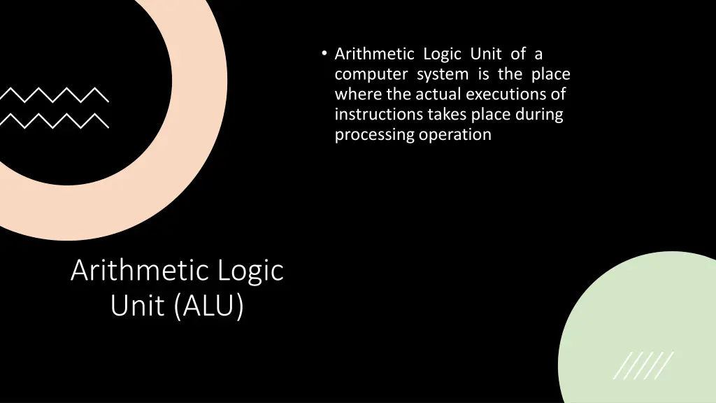 arithmetic logic unit of a computer system