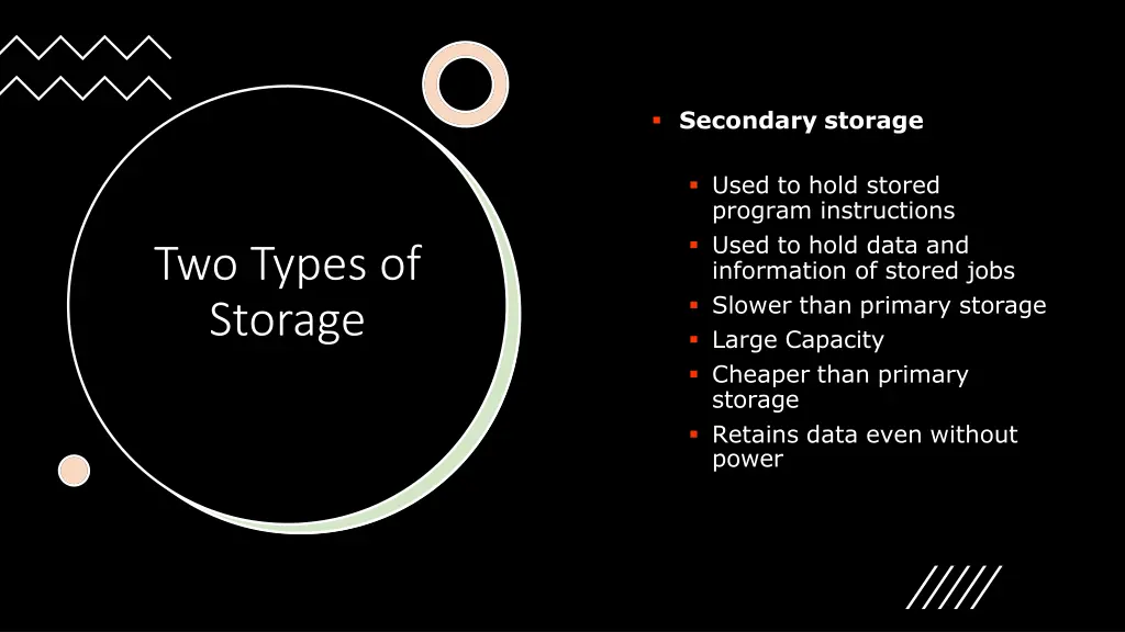 secondary storage