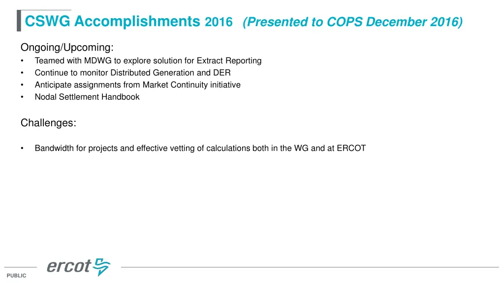 cswg accomplishments 2016 presented to cops 2