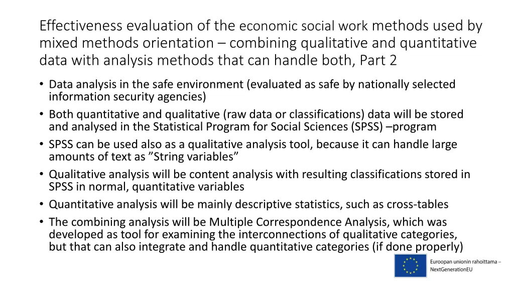 effectiveness evaluation of the economic social 1