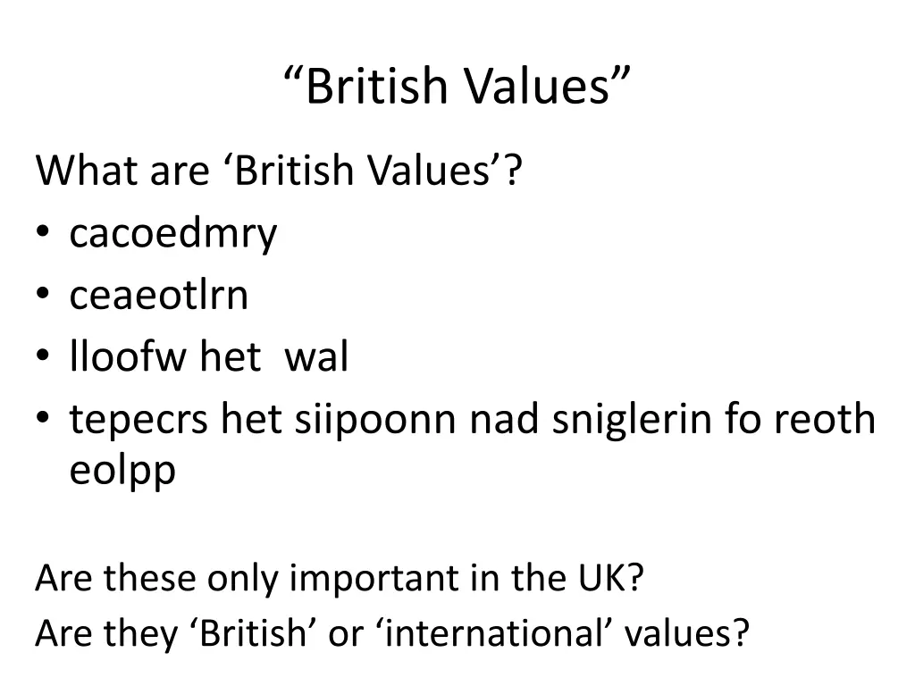 british values