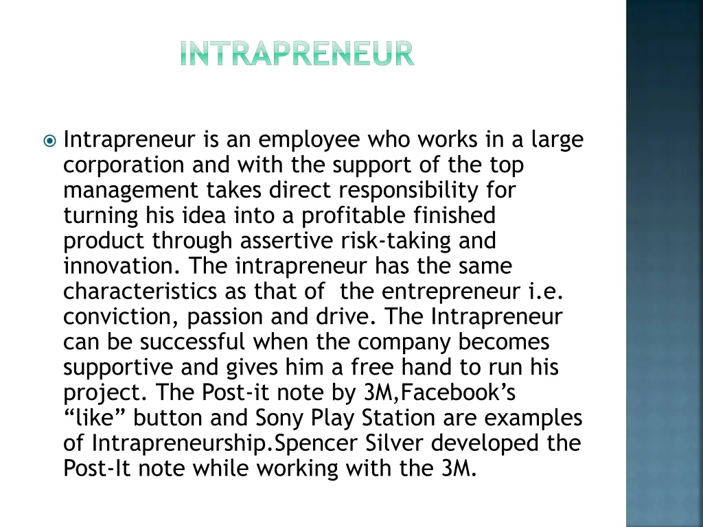 intrapreneur