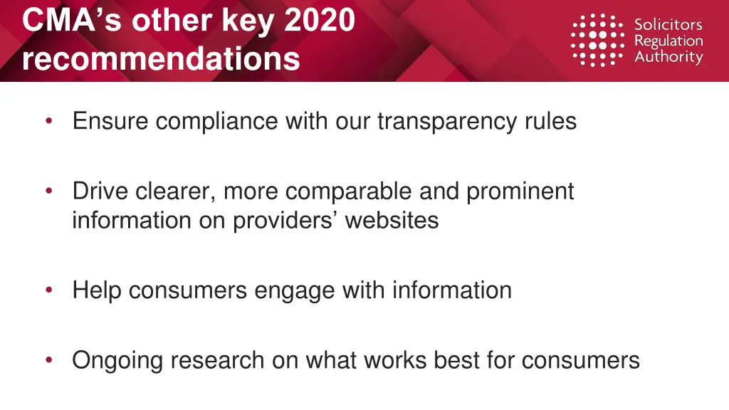 cma s other key 2020 recommendations