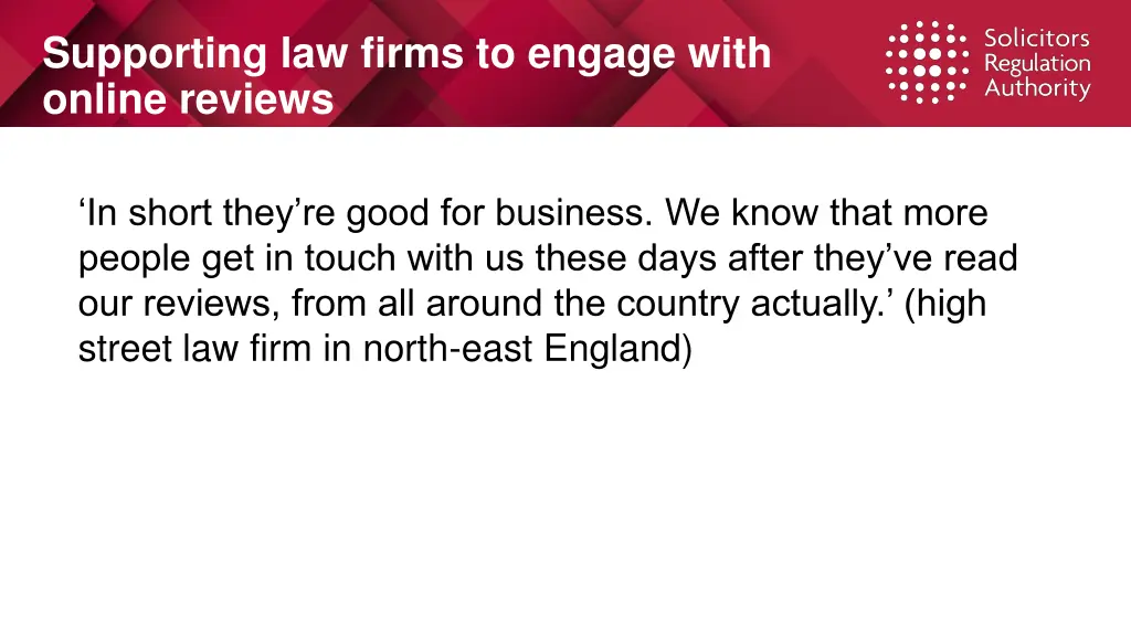 supporting law firms to engage with online reviews 1