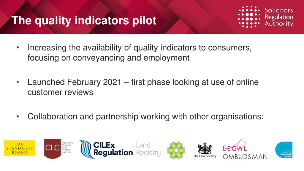 the quality indicators pilot
