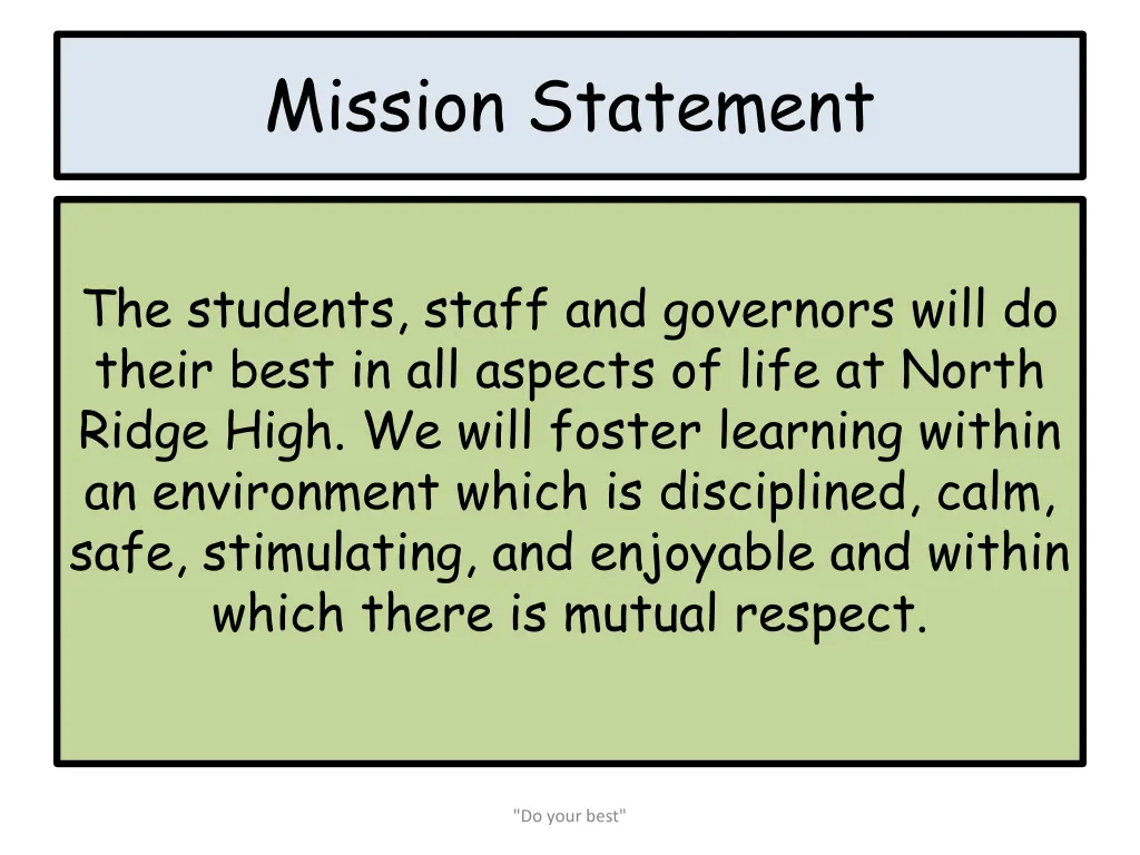 mission statement