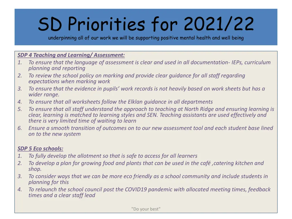 sd priorities for 2021 22 underpinning 1
