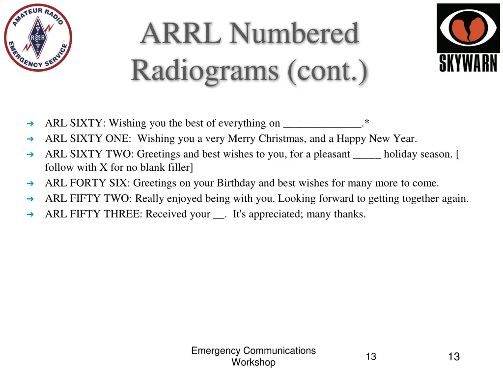 arrl numbered radiograms cont 1