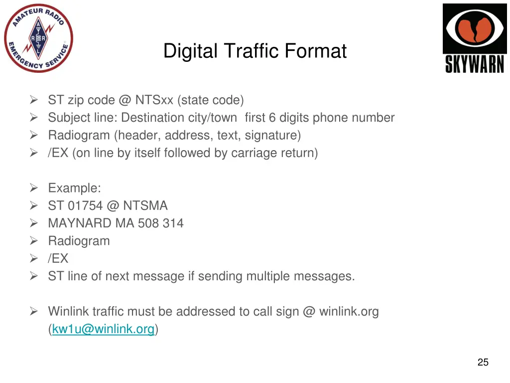 digital traffic format