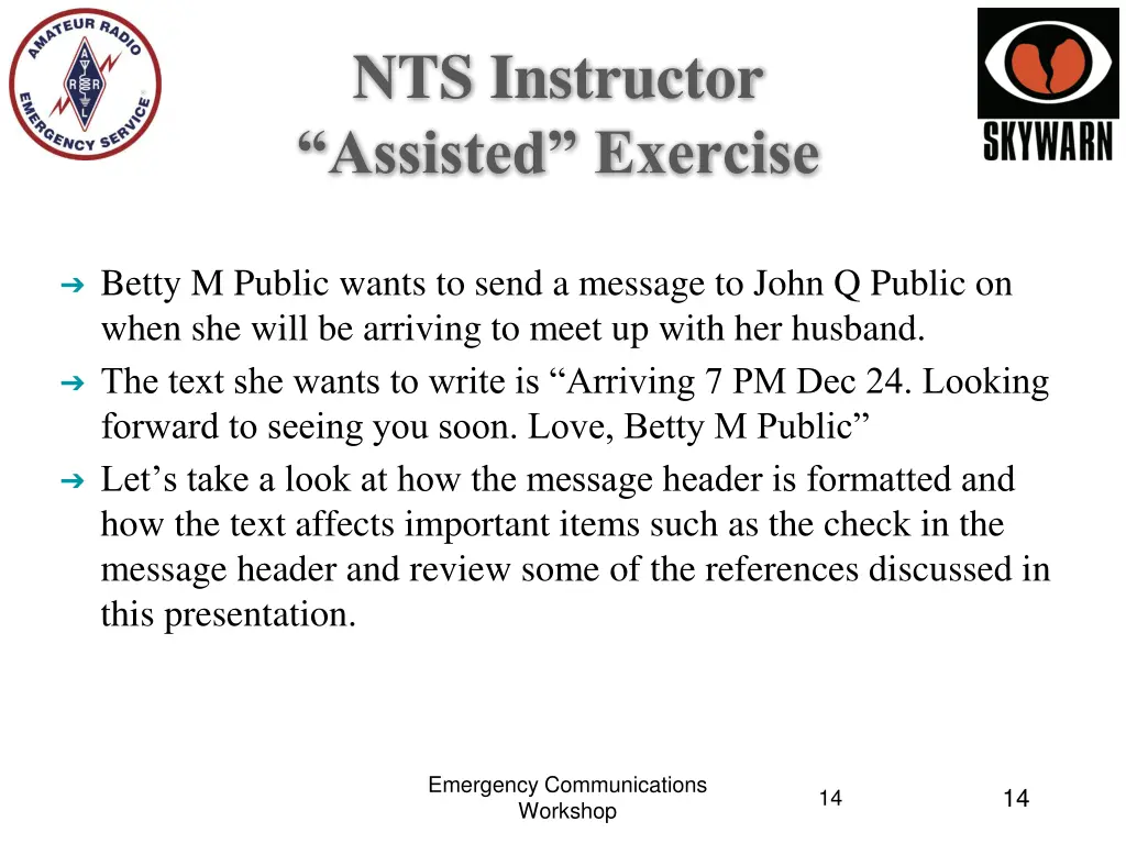 nts instructor assisted exercise