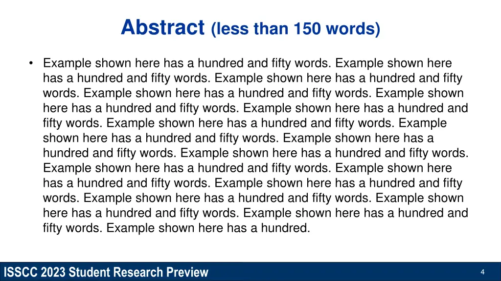 abstract less than 150 words