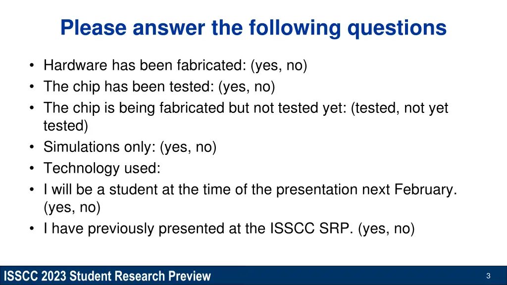 please answer the following questions