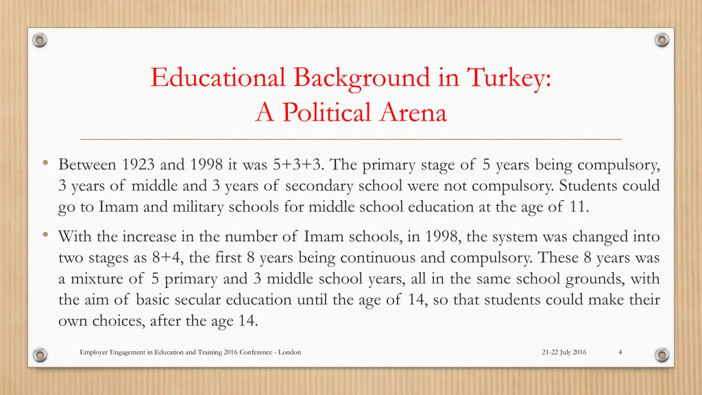 educational background in turkey a political arena