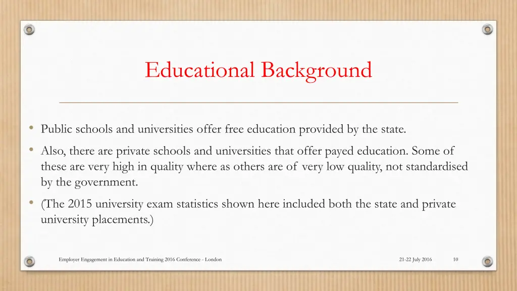 educational background