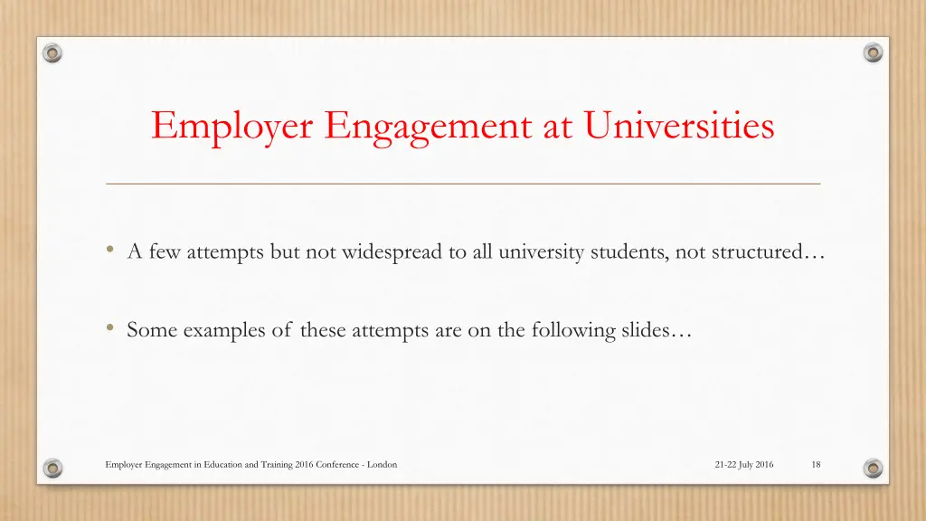 employer engagement at universities