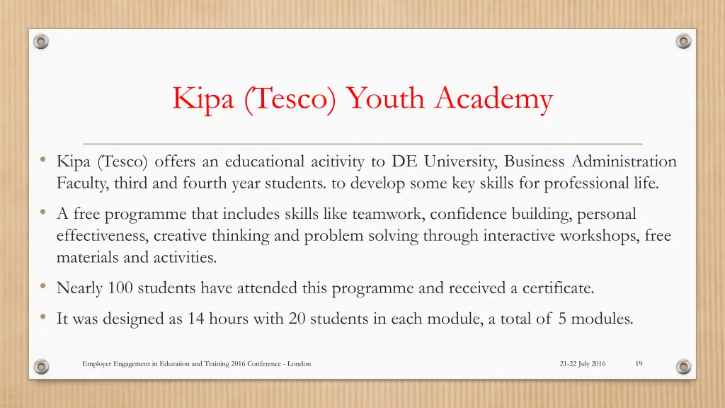 kipa tesco youth academy