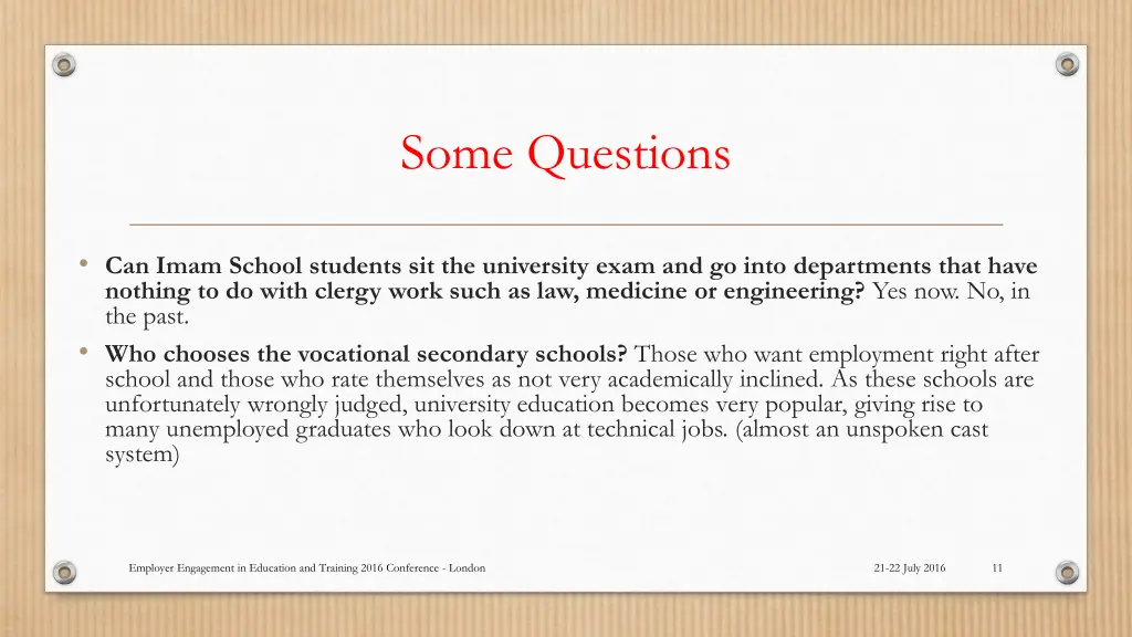some questions