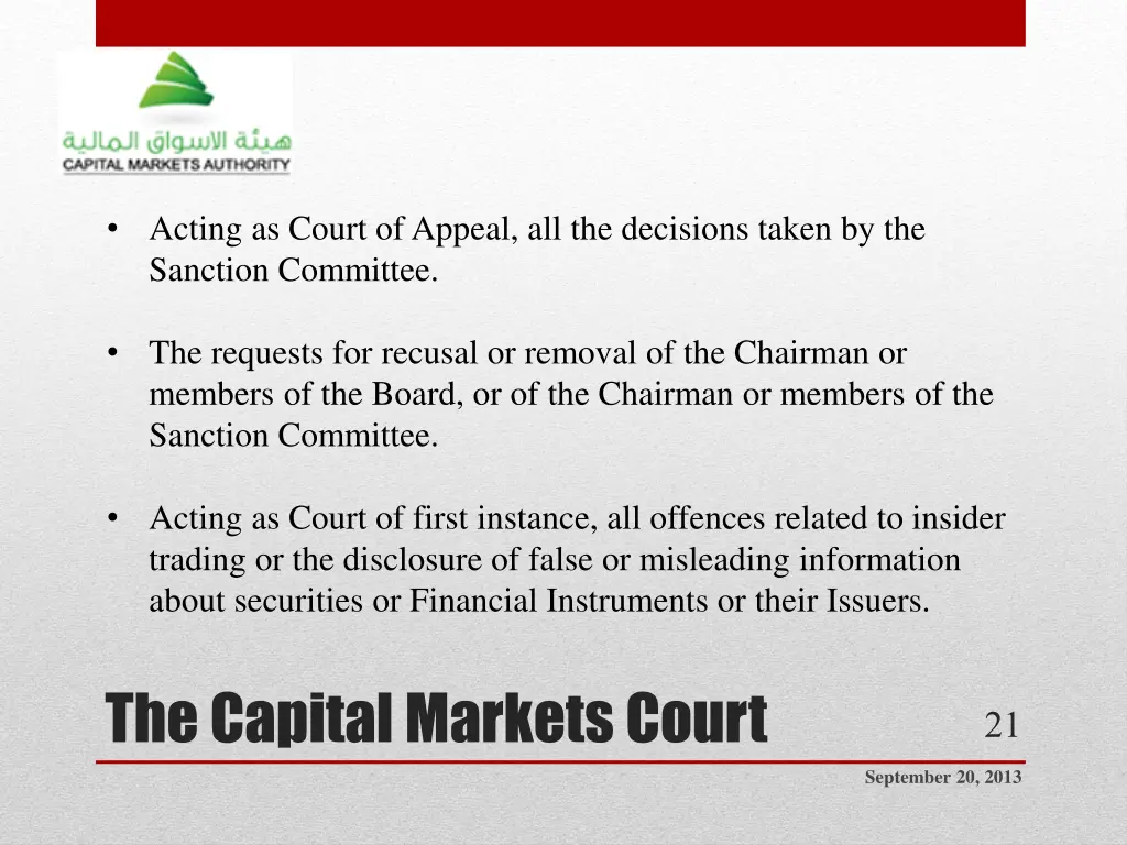 acting as court of appeal all the decisions taken