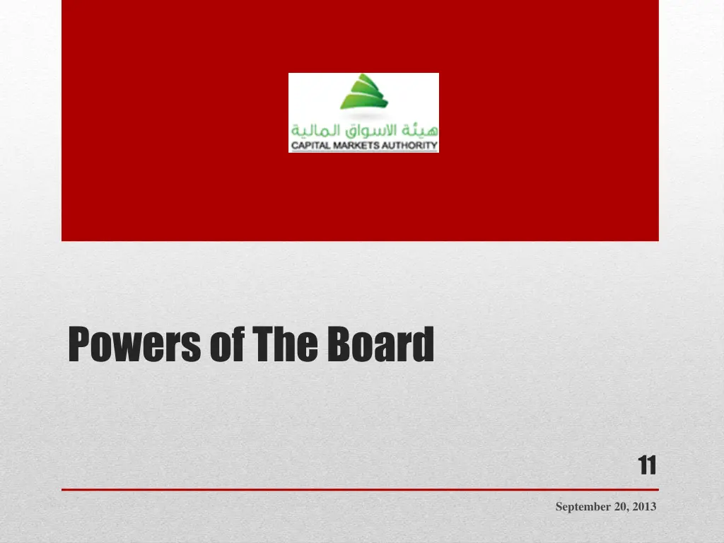 powers of the board
