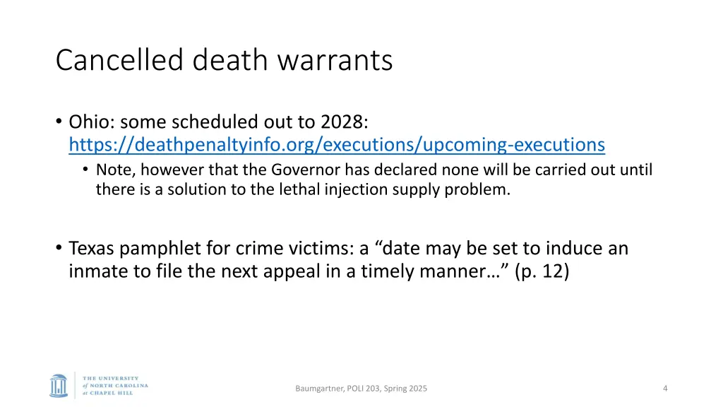 cancelled death warrants