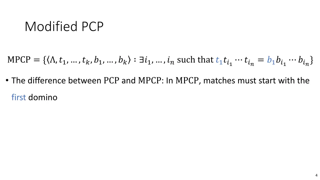 modified pcp
