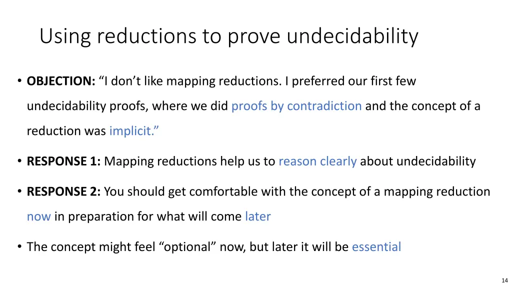 using reductions to prove undecidability
