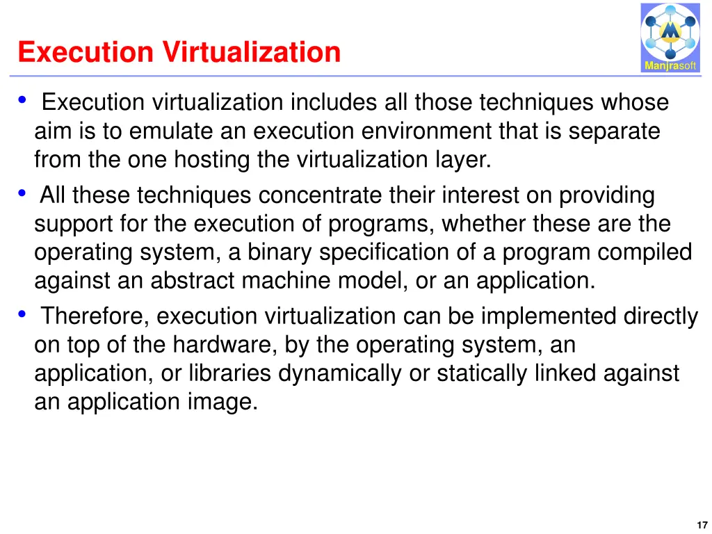 execution virtualization execution virtualization