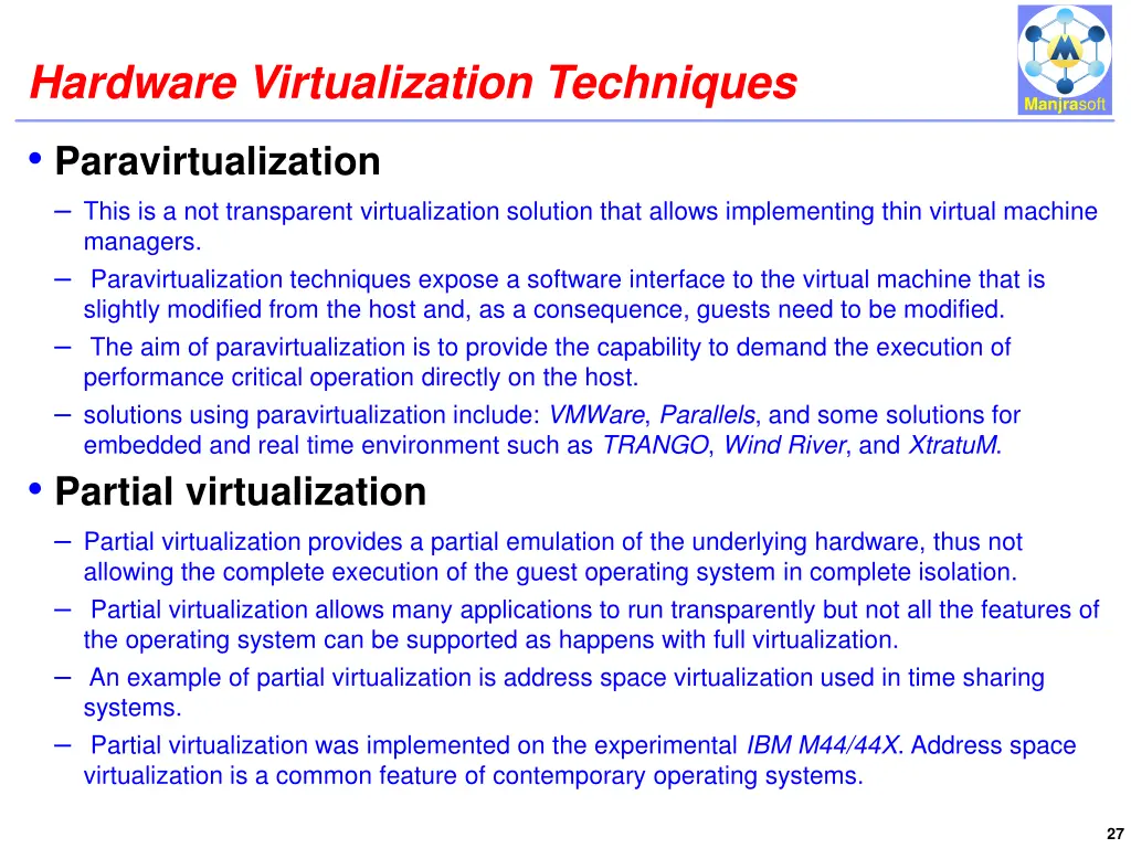 hardware virtualization techniques