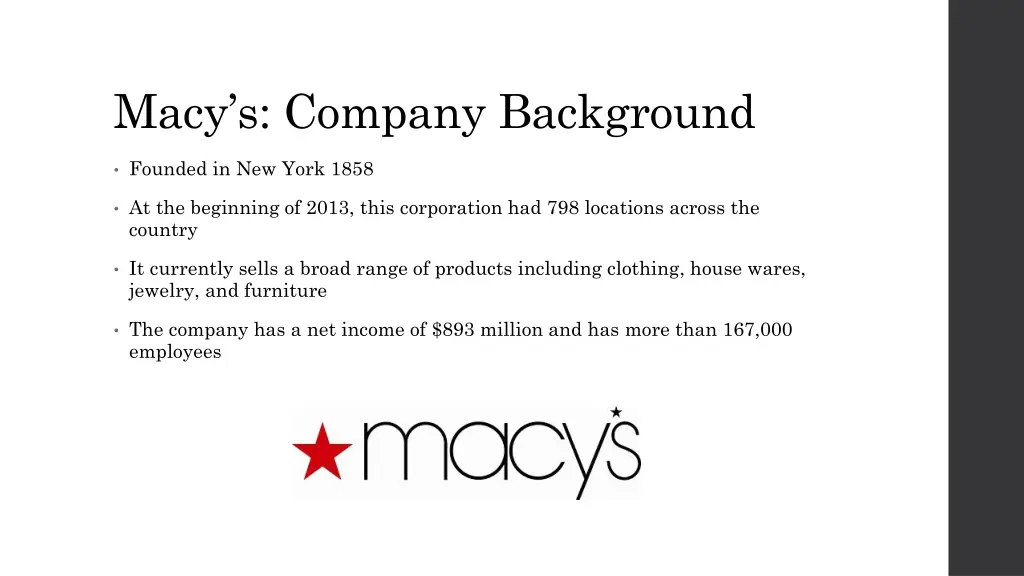 macy s company background