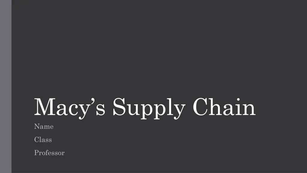 macy s supply chain name