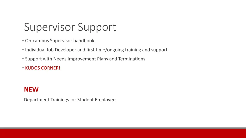 supervisor support