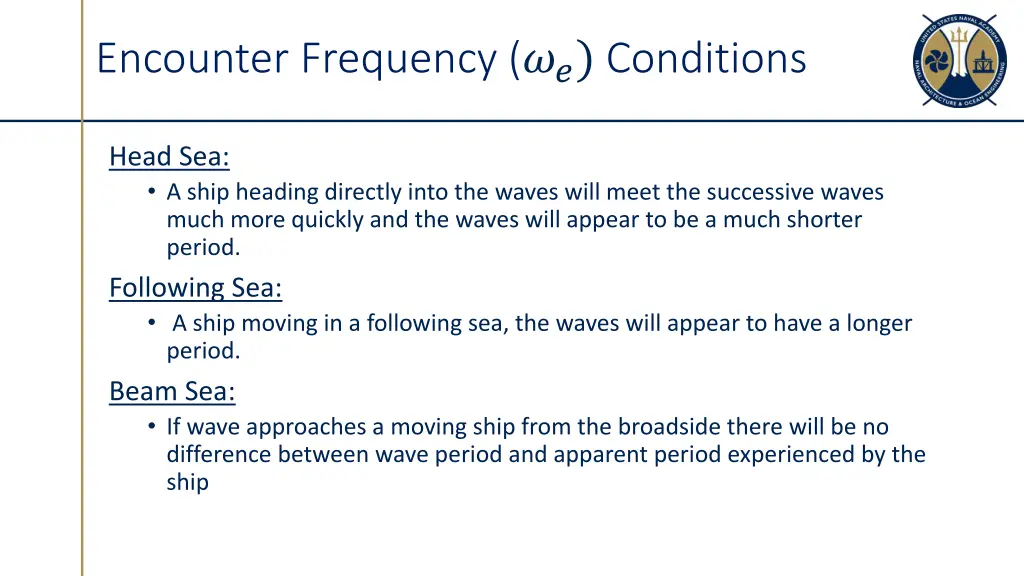 encounter frequency conditions
