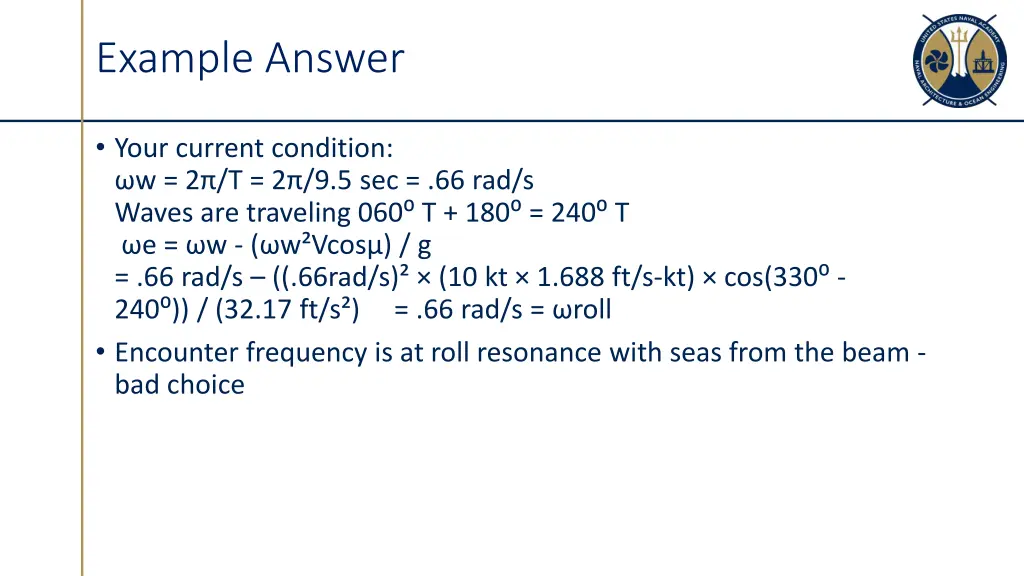 example answer