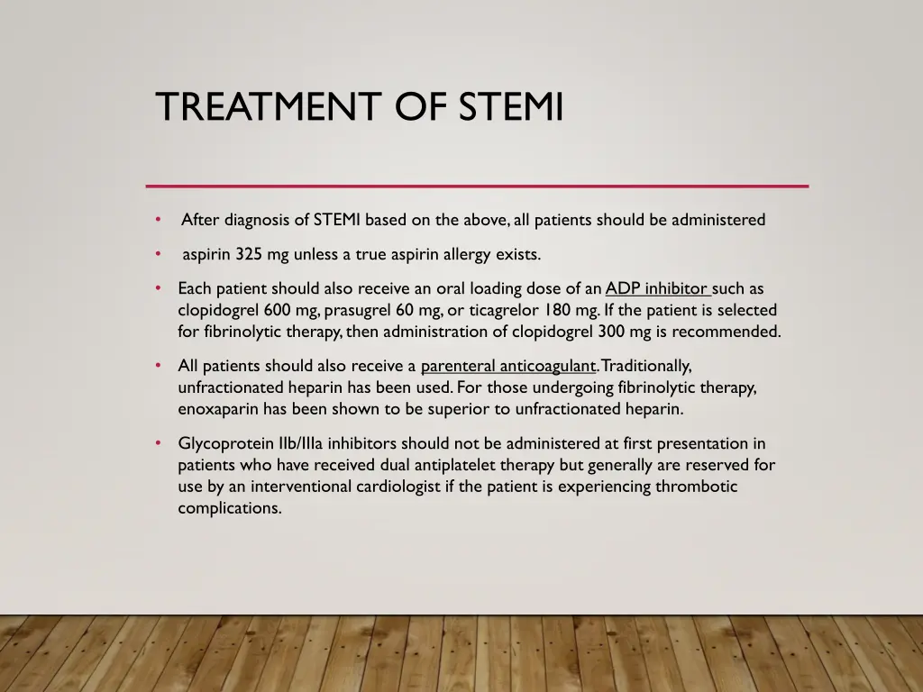 treatment of stemi