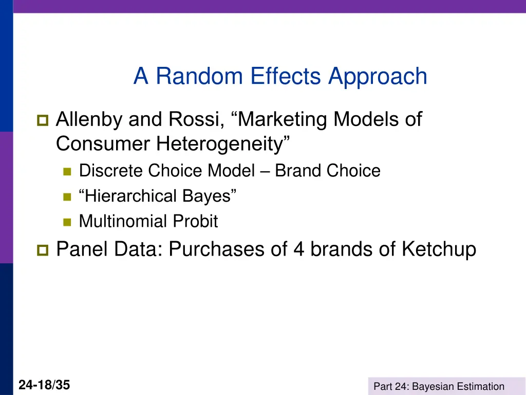 a random effects approach