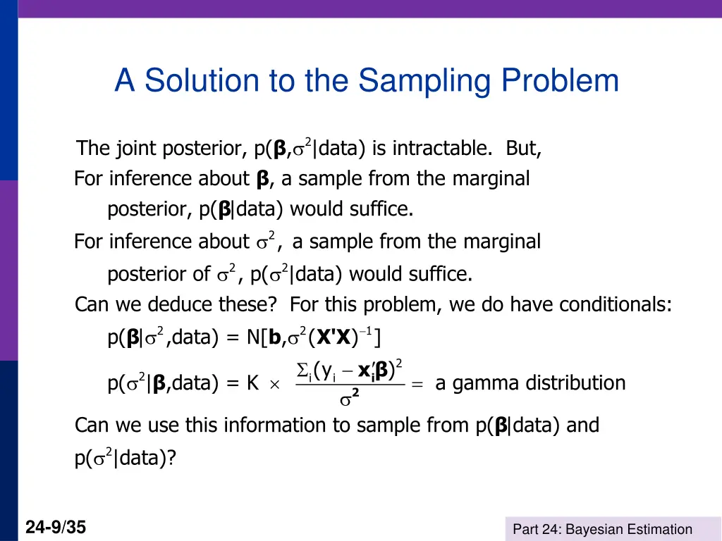 a solution to the sampling problem