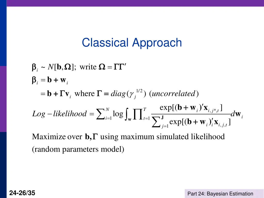 classical approach